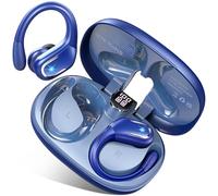 Auriculare Inalámbricos Deportivos, Nueva Auriculares Bluetooth 5.4 con HD Mic, 75H Cascos Inalambricos Bluetooth HiFi Estéreo, Cancelacion Ruido ENC Auriculares Running, IP8 Impermeable/Azul suave