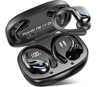 Auriculare Inalámbricos Deportivos, Nueva Auriculares Bluetooth 5.4 con IPX8 Impermeable, HD Mic, 75H Cascos Inalambricos Bluetooth HiFi Estéreo, Cancelacion Ruido ENC Auriculares Running Pantalla LED