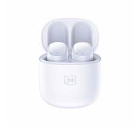 Auriculares 3MK FlowBuds inalámbricos Bluetooth 5.3 con reducción de ruido pasiva blancos