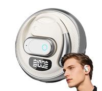 Auriculares abiertos | Auriculares deportivos para correr y fitness | Diseño de luz y duración de la batería larga para el gimnasio de viajes de motocicletas deportivas, viajes aéreos o caminos de pén