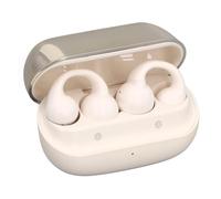 Auriculares Abiertos, Auriculares Inalámbricos CVC, Reducción de Ruido de Llamadas, Matriz de Micrófono Dual, Formación de Haces, 5.3 para Hacer Ejercicio (Beige)