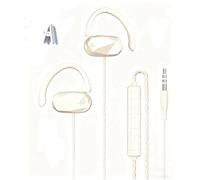 Auriculares abiertos con cable para ordenador portátil, auriculares de 3,5 mm con micrófono, auriculares con cable con gancho para la oreja para iPhone 5 6S Plus para Galay A25 A15 A14 A03s A23 A52