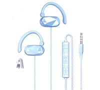 Auriculares abiertos con cable para ordenador portátil, auriculares de 3,5 mm con micrófono, auriculares con cable con gancho para la oreja para iPhone 5 6S Plus para Galay A25 A15 A14 A03s A23 A52