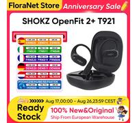 Audífonos Inalámbricos Originales SHOKZ OpenFit 2+ T921 de Diseño Abierto, Audio Dolby, 48 Horas de Reproducción Total, Resistencia al Agua IP55, Bluetooth 5.4, Carga Inalámbrica, DualBoost ™ Wool Whi