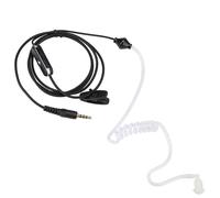 Auriculares acústicos para walkie-talkie con micrófono manos libres y botón pulsar para hablar para radios Kenwood y Baofeng, con almohadillas de