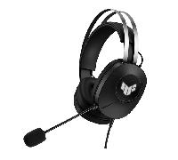 ASUS TUF Gaming H1 Gen II - Auriculares Ligeros de 297g, USB-A con Cable, Controladores de 40 mm, Sonido Envolvente Virtual 7.1, micrófono Team-Speak, Almohadillas duraderas, para PC, PS5 - Negro