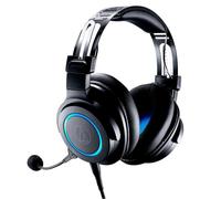 Auriculares Audio-Technica ATH-G1 con cable minijack para gaming, micrófono desmontable y audio espacial, negro y azul