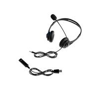 Auriculares Auriculares Dobles Examen Auriculares con Cable Operador Comercial Computadora Especial Audición Auriculares Multifunción, C
