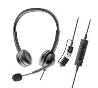 AURICULARES AXTEL FLOW STEREO USB-C + USB-A