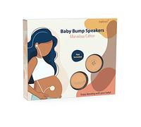 Auriculares Baby Bump Edición maravillosa, reproduce y comparte música, sonido y voces en el útero, altavoz prenatal, incluyendo la aplicación de canciones (melocotón)