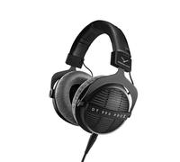 Auriculares Beyerdynamic DT 990 Pro X con cable conexión Jack, uso estudio y música, sistema abierto, color gris y negro