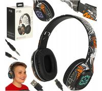 Auriculares bez marki inalámbricos Bluetooth con micrófono, RGB y batería 200 mAh negro