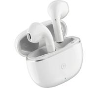 Auriculares BigBen FPYTWSBOUTON inalámbricos Bluetooth para llamadas y música, control táctil, resistentes a salpicaduras, blancos