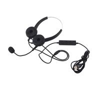 Auriculares binaurales USB con micrófono con cancelación de ruido para ordenador, control de volumen y función de silencio - Cable largo,