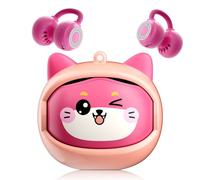 Auriculares Blackview Airbuds K1 inalámbricos Bluetooth 6.0 para niños con estuche giratorio rosa