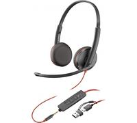 Auriculares Blackwire 3225 con adaptador USB-C/jack de 35 mm/USB-C/A - POLY