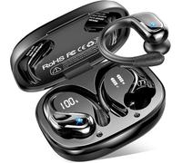 Auriculares Bluetooth 5.4 Sport, Auriculares Bluetooth con 3D Bass Estéreo, 75 horas Auriculares Inalámbricos con 4 ENC HD Mics, IP7 Impermeable Auriculares HiFi con Pantalla LED, Auriculares
