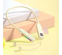 Auriculares Bluetooth colgantes para el cuello Ozmmyan con luces RGB en vivo, pantalla LED y batería de larga duración: ideales para regalar en