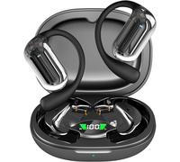 Auriculares Bluetooth con gancho para la oreja y micrófono con cancelación de ruido para deportes, entrenamiento y running (negros)