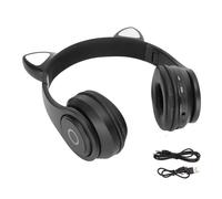 Auriculares Bluetooth de moda para chicas, ajustables y plegables para llevar a cualquier parte, con luces LED para una experiencia auditiva