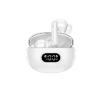 Auriculares bluetooth denver inalambricos con enc (4 microfonos) blanc