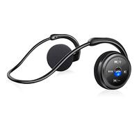 Auriculares Bluetooth Deportivos, Cascos Inalambricos Auriculares Bluetooth Deportivos con Micrófono, Estéreo, 12 Horas de Juego, Soporte Tarjeta TF Jugar y Radio FM, Impermeable Sudor, Senderismo