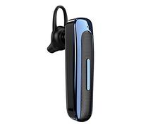 Auriculares Bluetooth E1, Inalámbricos Estéreo para Negocios y Deporte, Manos Libres para Conducir y Correr con Seguridad (Azul Negro)