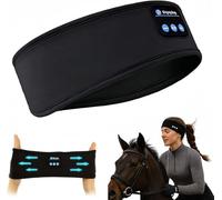 Auriculares Bluetooth genéricos, auriculares deportivos y sueño integrados, altavoz estéreo de alta definición, manos libres de micrófono, cómodo y cálido, compatible con Riding Headphones (negro)
