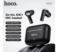 Auriculares Bluetooth HOCO EQ35 True Wireless con ANC+ENC, Seis Micrófonos, Reducción de Ruido, Auriculares Intrauditivos Estéreo, Función de Control por Aplicación, TWS Negro