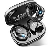 Auriculares Bluetooth Inalámbricos Deportes, 75Hrs Auriculares Bluetooth 5.4 con Estéreo HiFi 3D, 4 ENC Reducción de Ruido Micrófono Auricular Inalámbrico USB-C Carga, Impermeable IP7 Auriculares