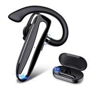 Auriculares Bluetooth inalámbricos para teléfonos móviles con estuche de carga, manos libres, para oficina y conducción.