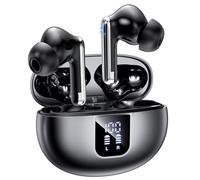 Auriculares Bluetooth intrauditivos, auriculares inalámbricos ANC Bluetooth 5.4, 36H Tiempo de reproducción Pantalla LED, Modo transparencia Cascos Sonido estéreo con graves profundos, IP7 Impermeable