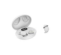 Auriculares Bluetooth invisibles para dormir, resistentes al agua IPX6, aptos para quienes duermen de lado, color blanco