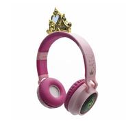 LEXIBOOK, Disney Princesas, 2-1 Auriculares inalámbricos y con Cable con Corona de Princesa, Sonido Limitado a 85 dB, Efectos de luz, Plegables, Ajustables, Recargables, HPBT015DP