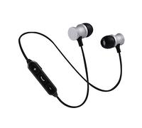 Auriculares Bluetooth Metal para Sony Xperia 5 Smartphone inalámbrico Control Remoto Sonido Manos Libres intraauriculares universales (Plata)