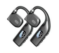 Auriculares Bluetooth mono de oreja abierta, auriculares Bluetooth de negocios, auriculares inalámbricos de conducción ósea de aire abierto con micrófono, tiempo de reproducción de 30 horas para