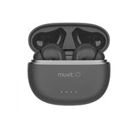 Auriculares bluetooth muvit io smart true wireless con estuche de carga/ autonomía 10h/ negros