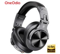 auriculares bluetooth Oneodio Fusion A70, Hi-Res Audio Over Ear audifomos bluetooth inalambrico con microfono para movil monitores de estudio audifonos cascos con cable para DJ musica 72H Black