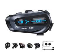 Auriculares Bluetooth para casco de motocicleta con cancelación de ruido, IP56, impermeables, 600 m, sistema de comunicación para motocicleta, sistema de comunicación de motocicleta