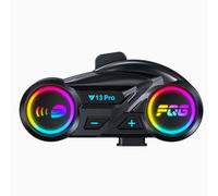 Auriculares Bluetooth para motocicleta HK&HankeY13Pro, intercomunicador para casco con luz RGB, estéreo de alta fidelidad, resistente a