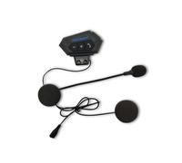 Auriculares Bluetooth para motocicleta, manos libres, reducción de ruido, compatibles con todos los cascos - Negro
