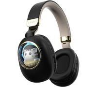 Auriculares Bluetooth para niños, inalámbricos, con cancelación de ruido y micrófono, para iPad, Kindle, tableta, viajes, color negro