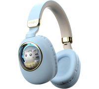 Auriculares Bluetooth para niños, inalámbricos, con cancelación de ruido y micrófono, para iPad, Kindle, tableta, viajes, color azul.