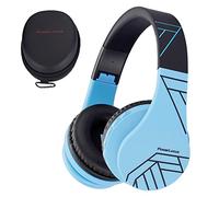 Auriculares Bluetooth para niños, PowerLocus Auriculares Inalámbricos Bluetooth de Diadema, Cascos Bluetooth con Micrófono para niñas y niños con 85DB Volumen Limitado, Auriculares Plegable, Ajustable