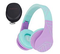 Auriculares Bluetooth para niños, PowerLocus Auriculares Inalámbricos Bluetooth de Diadema, Cascos Bluetooth con Micrófono para niñas y niños con 85DB Volumen Limitado, Auriculares Plegable, Ajustable