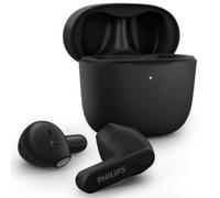 Philips TAT2236BK/00 Auriculares inalámbricos, Estuche de Carga súper Delgado, Resistente a Salpicaduras y Sudor, Bluetooth, 18 Horas de reproducción, micrófono Integrado, Negro