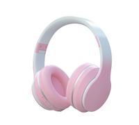 Auriculares Bluetooth plegables y cómodos, calidad de audio de estudio para niños con micrófono, luces LED de colores y batería de larga