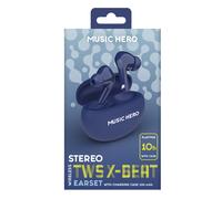 Auriculares Bluetooth SBS Stereo TWS X-Beat Music Hero (In Ear - Autonomía: hasta 3 horas - Azul)