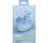 Auriculares Bluetooth SBS Stereo TWS X-Beat Music Hero (In Ear - Autonomía: hasta 3 horas - Azul claro)