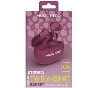 Auriculares Bluetooth SBS Stereo TWS X-Beat Music Hero (In Ear - Autonomía: hasta 3 horas - morado)